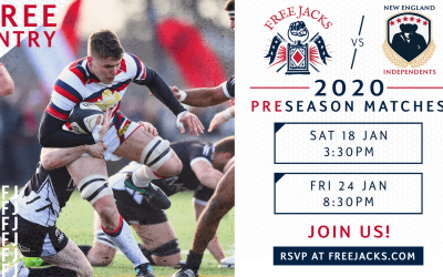 The New England Free Jacks, Boston’s First Professional Rugby Team, Announce Two Free Preseason Matches In The Month Of January At Union Point Sports Complex