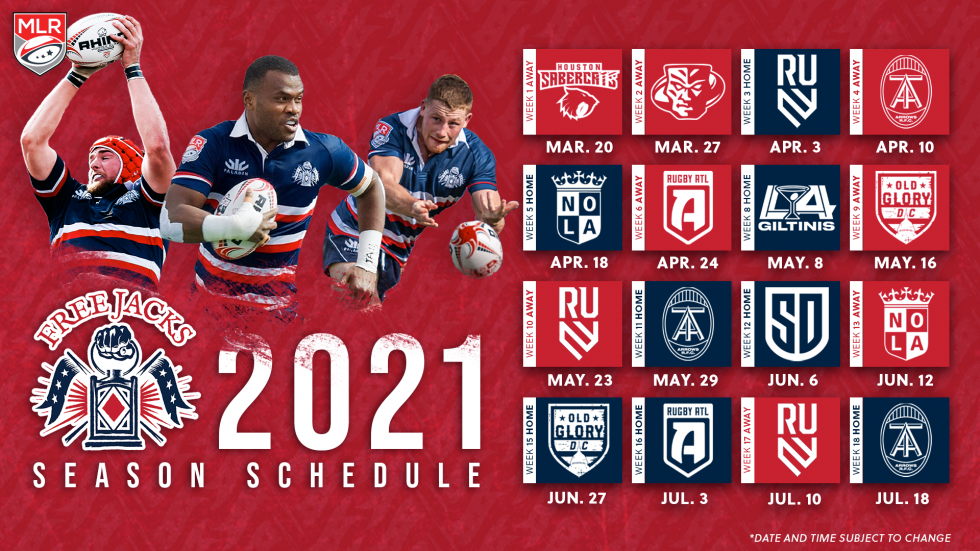 MAJOR LEAGUE RUGBY ANNOUNCES 2021 SEASON SCHEDULE