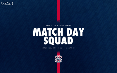 New England Free Jacks Match Squad Named for Season Opener Against Los Angeles