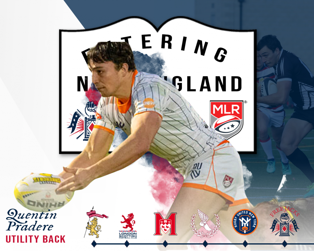 Free Jacks Sign Rugby United New York Center, Quentin Pradere New England Free Jacks