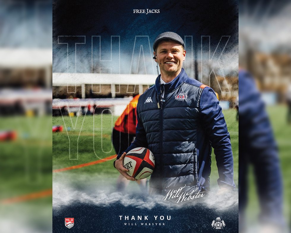 New England Free Jacks Bid Farewell to Assistant Coach Will Webster